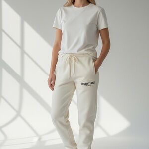 Essentials Women's Cream Jogger Pants